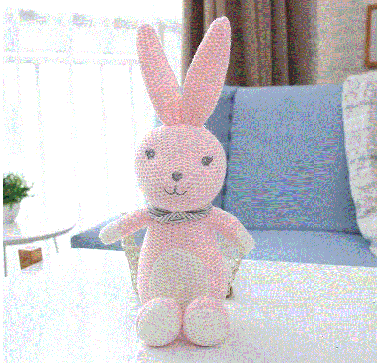 New Oem Baby Crochet Animal Toys 100 Handmade Knitted Bunny Rabbit Toy