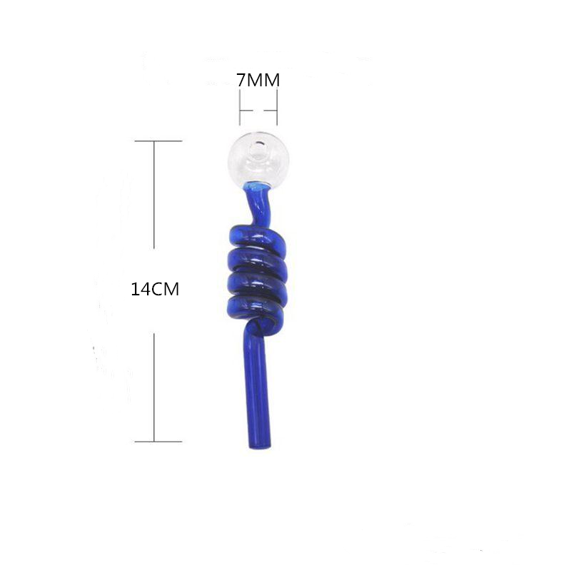 Pyrex Oil Burner Pipes Colored Glass Water Pipe Bubbler 14CM Length Smoking Hand Pipes Tobacco Smoking