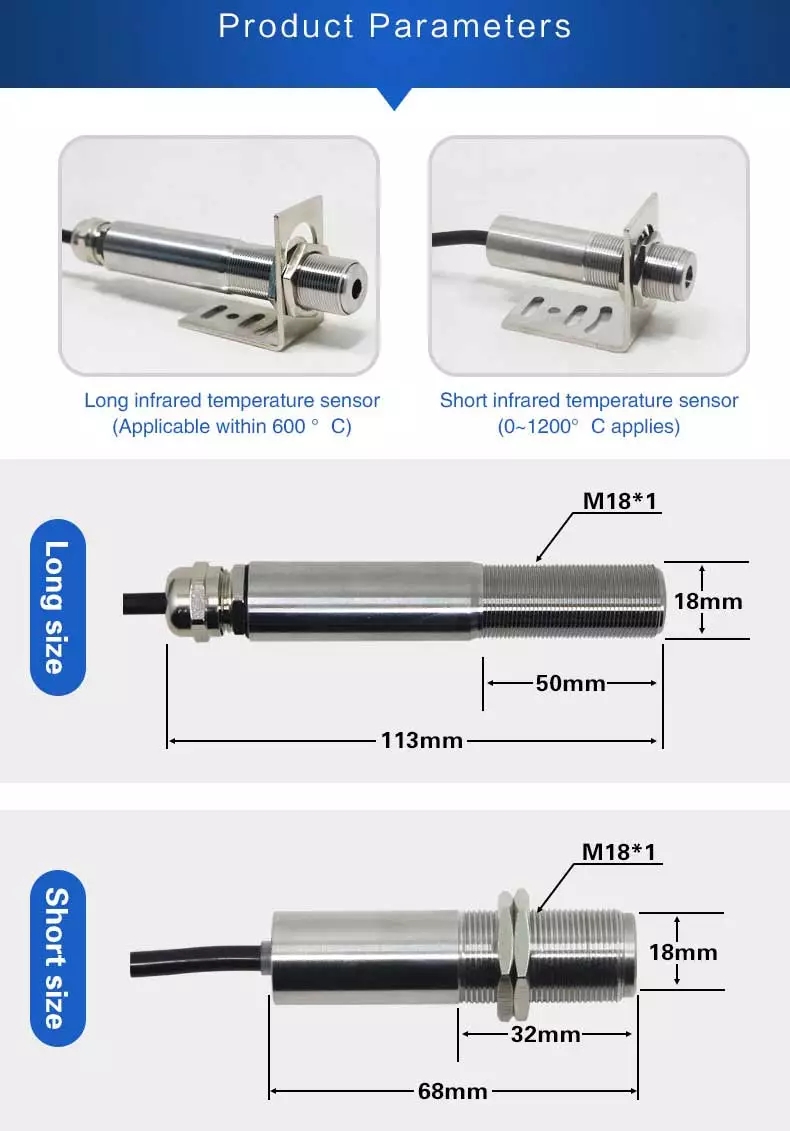 2019 HOT 420mA infrared high non contact temperature sensor