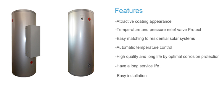 Easy Installation Vertical Solar Hot Water Tank