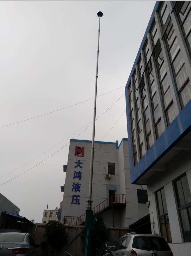 telescopic antenna mast portable 6m 9m aluminum mast light weight telescoping pole hand push or winch up