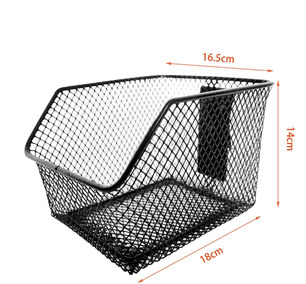 Utility Steel Mesh Metal Basket on Trackwall for Accessory Storage