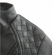 Large size standup collar PU leather women jacket womens leather jacket