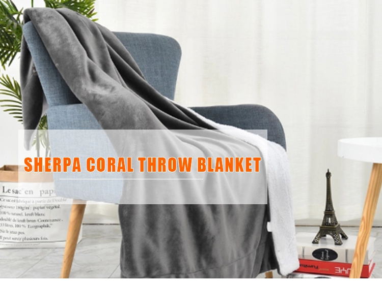 China Supplier Low Moq Cheap Different Color Soft Brown Sherpa Throw Coral Fleece Blanket