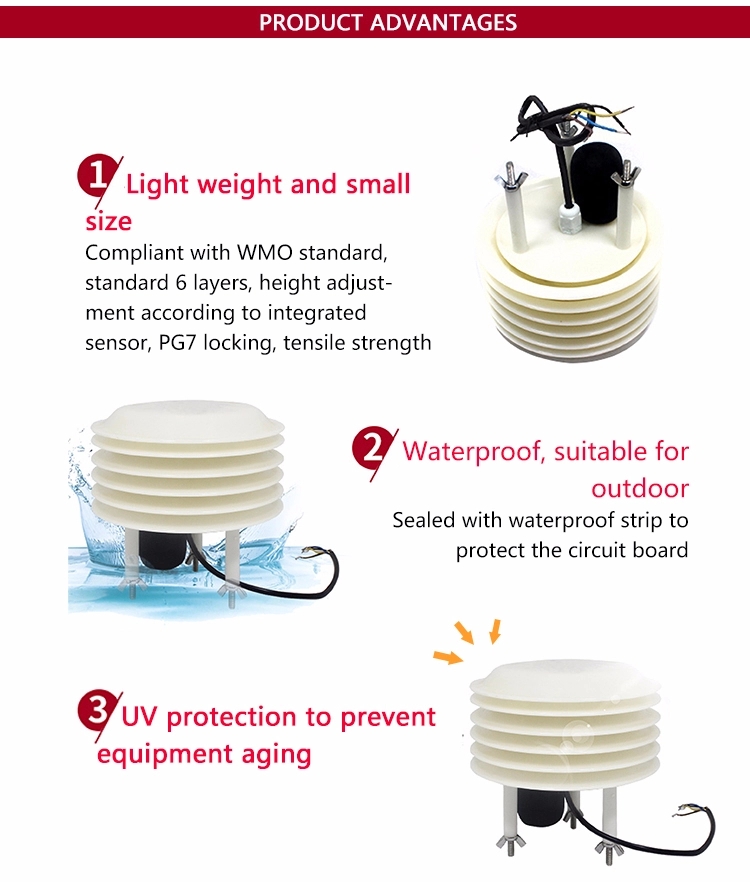 IP68 agricultural waterproof sensor shell temperature and humidity sensor enclosure box