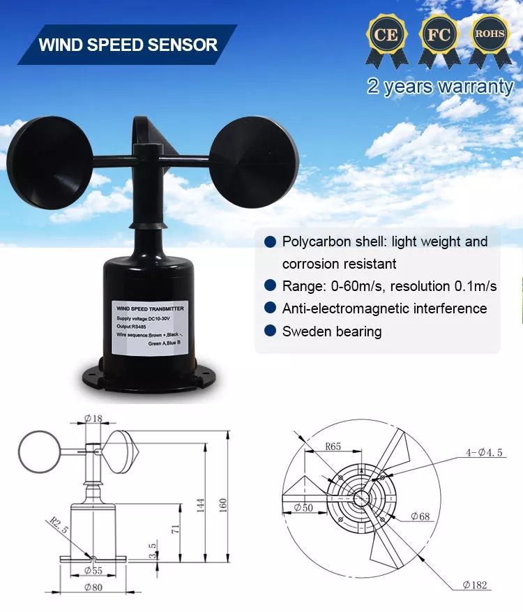 Hot Selling tower crane anemometer wind speed meter
