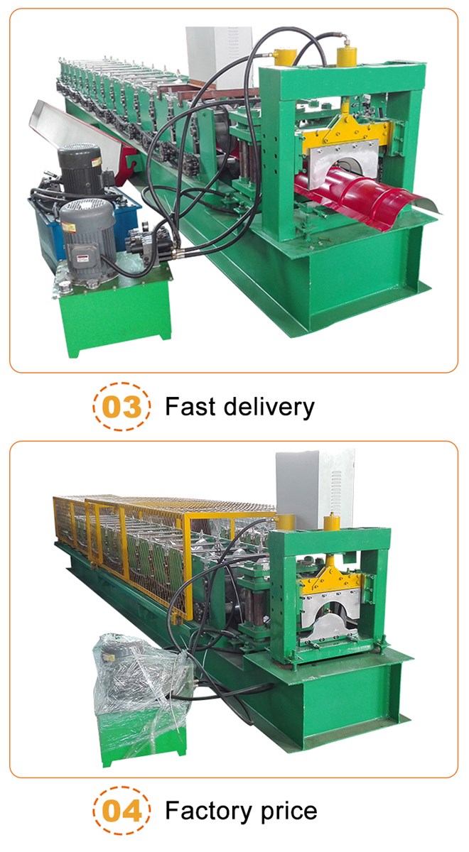 High Speed Iron Roofing Sheet Ridge Capping Making Roll Forming Machines