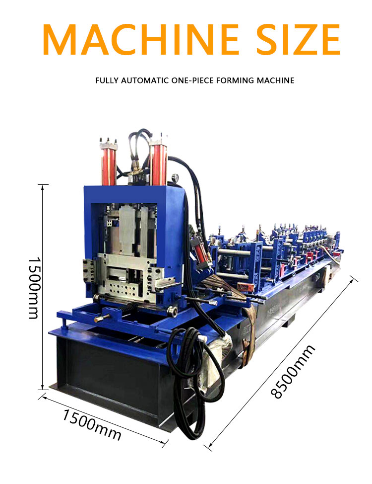 Automatic roofing sheet cz purlin door frame machine