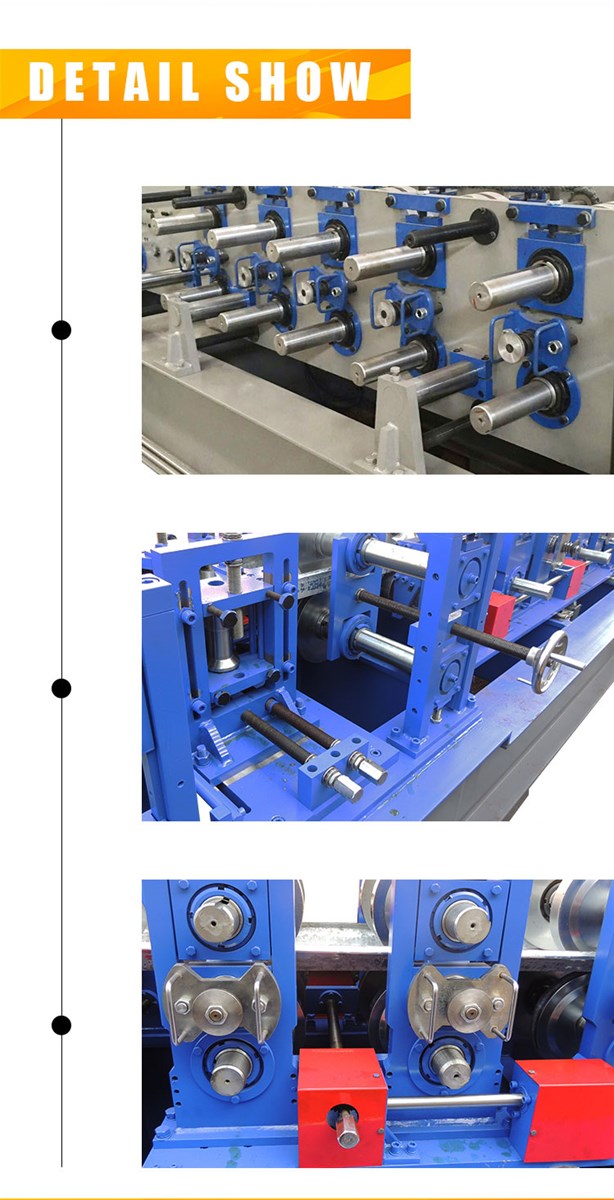 Automatic roofing sheet cz purlin door frame machine