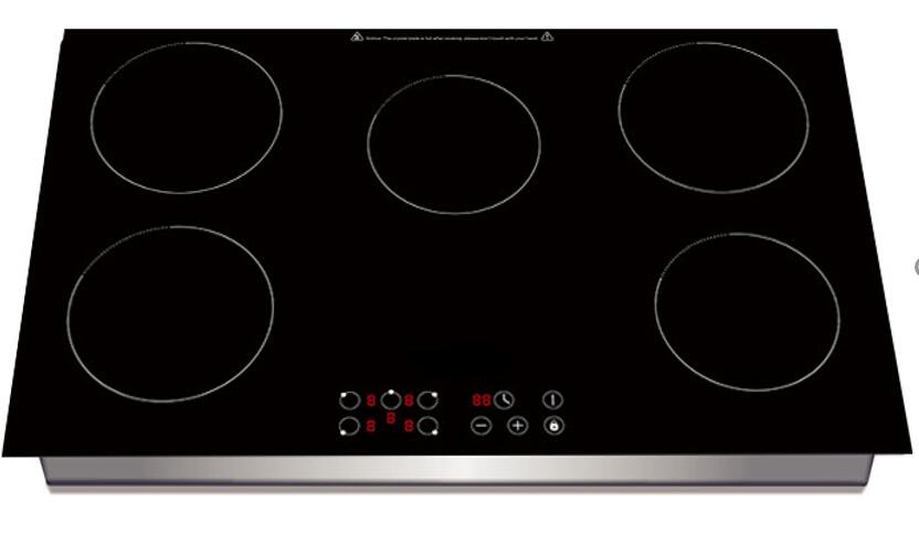 Built in Five Burner Induction Cooker with Sensor Touch Controller Four Digital Display