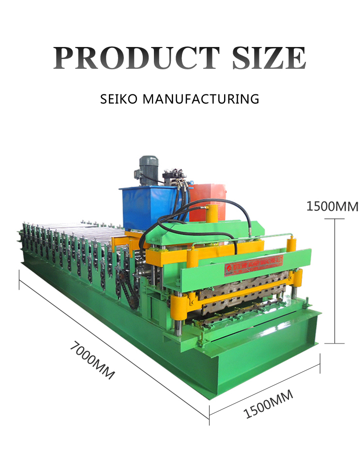 Double Layers Metal Color Steel Tile Making Machine Corrugated and Trapezoid Roofing Tile Roll Forming Machine