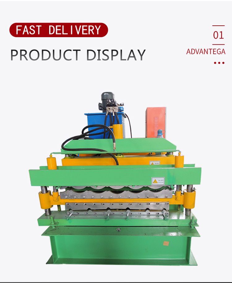 Double Layers Metal Color Steel Tile Making Machine Corrugated and Trapezoid Roofing Tile Roll Forming Machine
