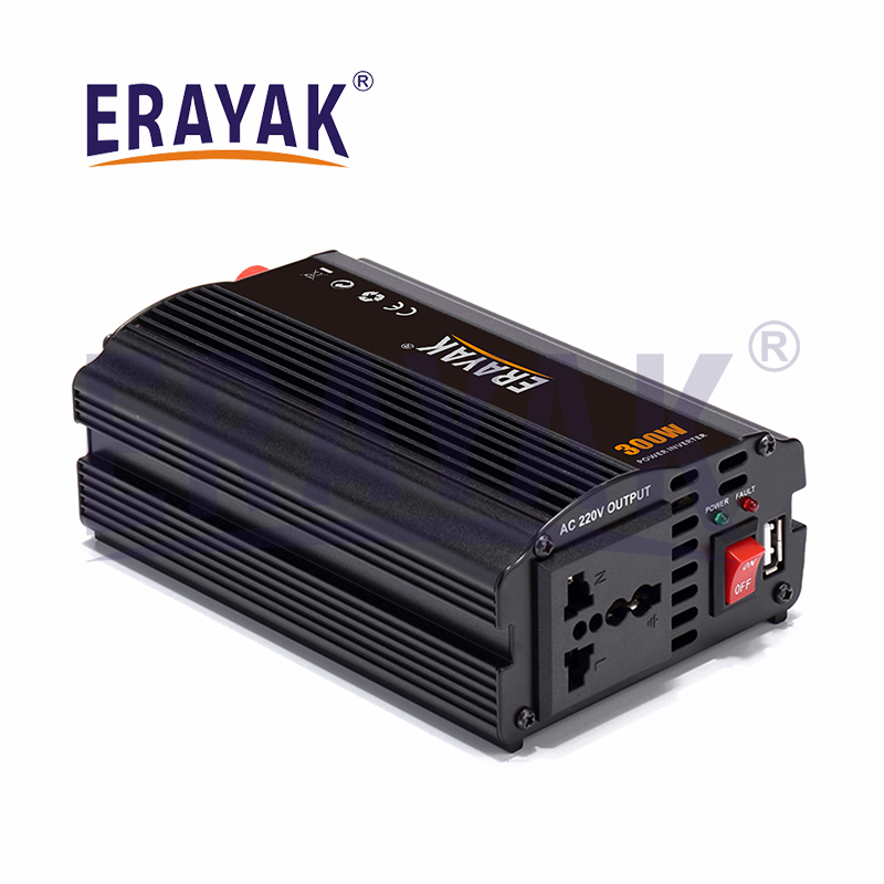 Erayak 8033U 300w DC12V to AC220v Power InverterCar InverterHome InverterOff Grid InverterSolar Inverter