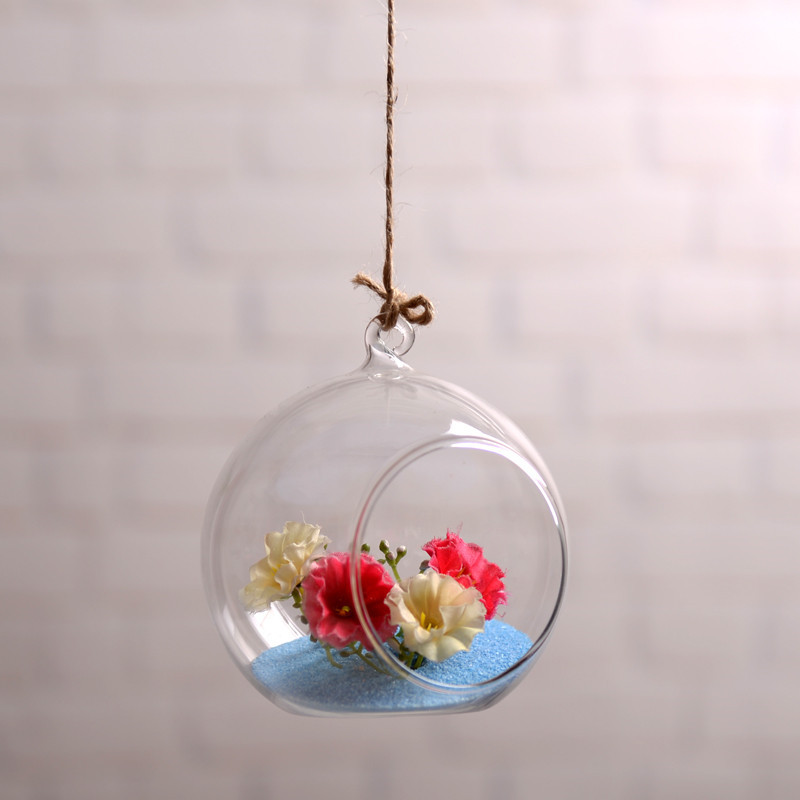 Hanging Glass Terrarium Vase Home Decoration Water Drop Shanged Hanging Wedding Decorative Glass Gift