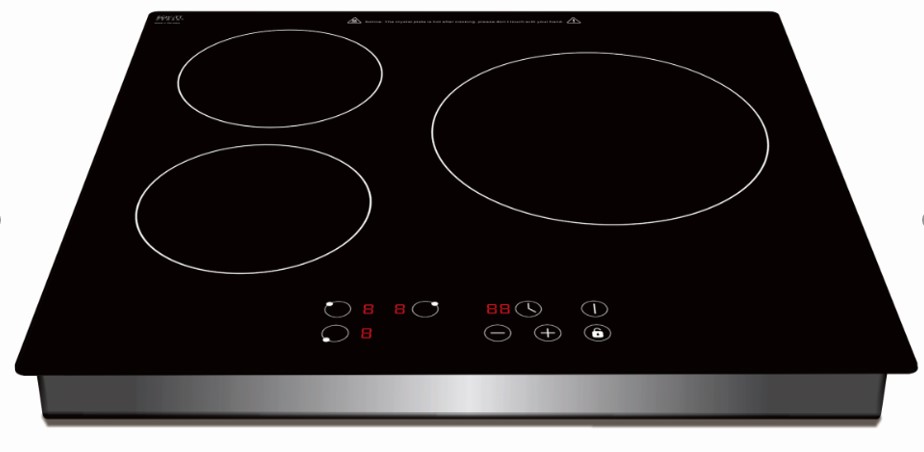 Built in 3 Burner Induction Cooker with Sensor Touch Controller Four Digital Display