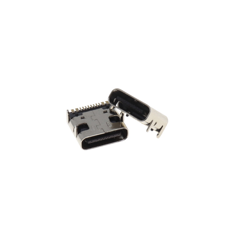 USB C Connector 16P DIP Flat Edge 20V 5A Micro USB Connectors Female Port Jack Plug Socket Electric Terminals