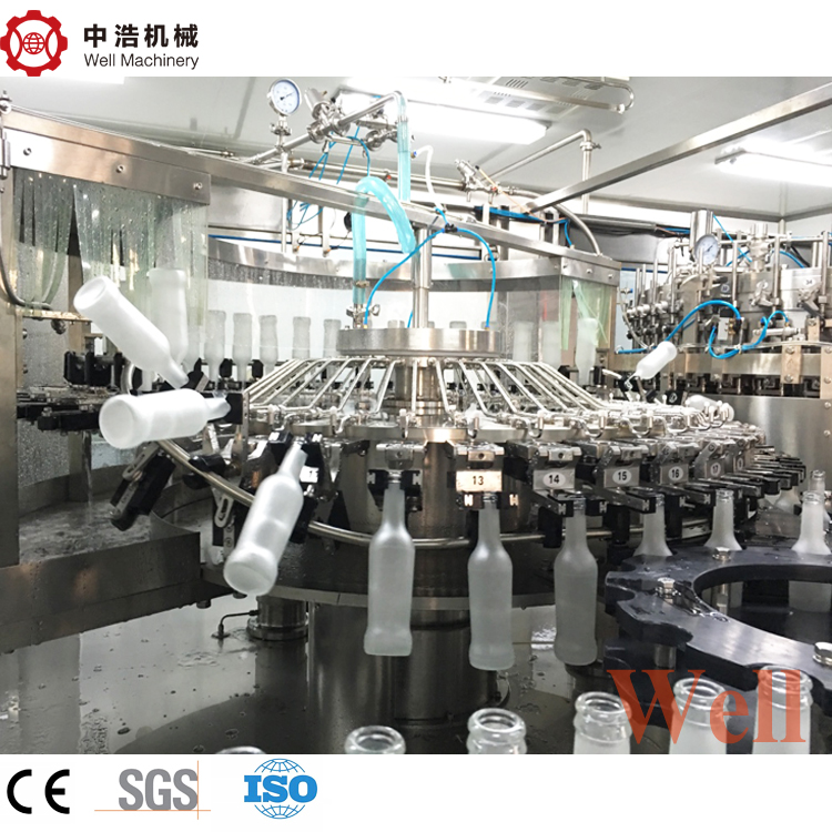 Full Automatic Complete Glass Bottle Carbonated Energy Drink Filling Machine