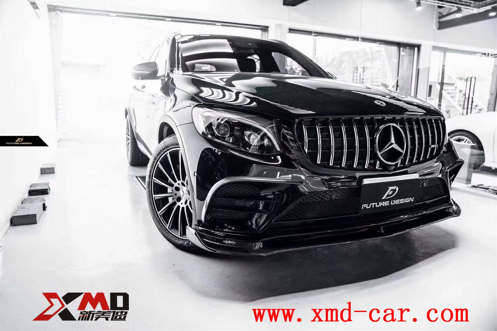 Carbon Fiber Benz GLC Front Lip Air Knife