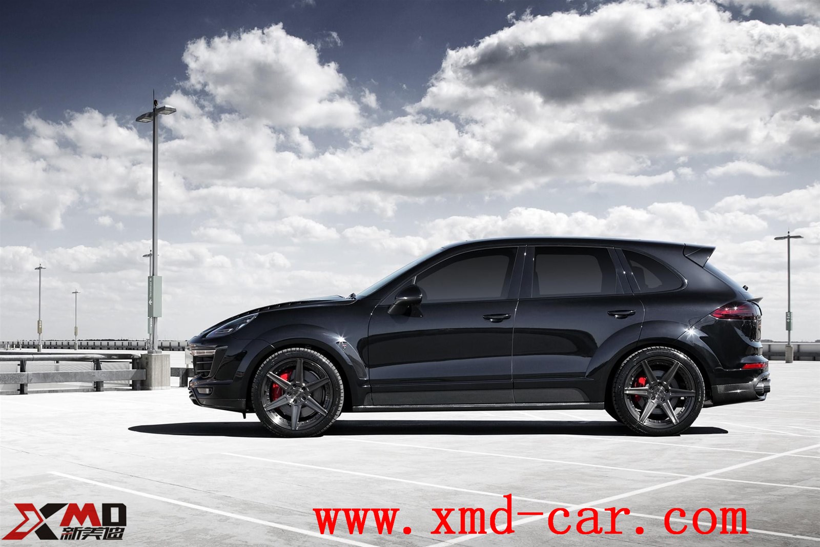 Carbon fiber Body Kit Bumper Lip Chin Spolier Hood Engine Cover Bonner Grille Fender for Porsche Cayenne 9Y0
