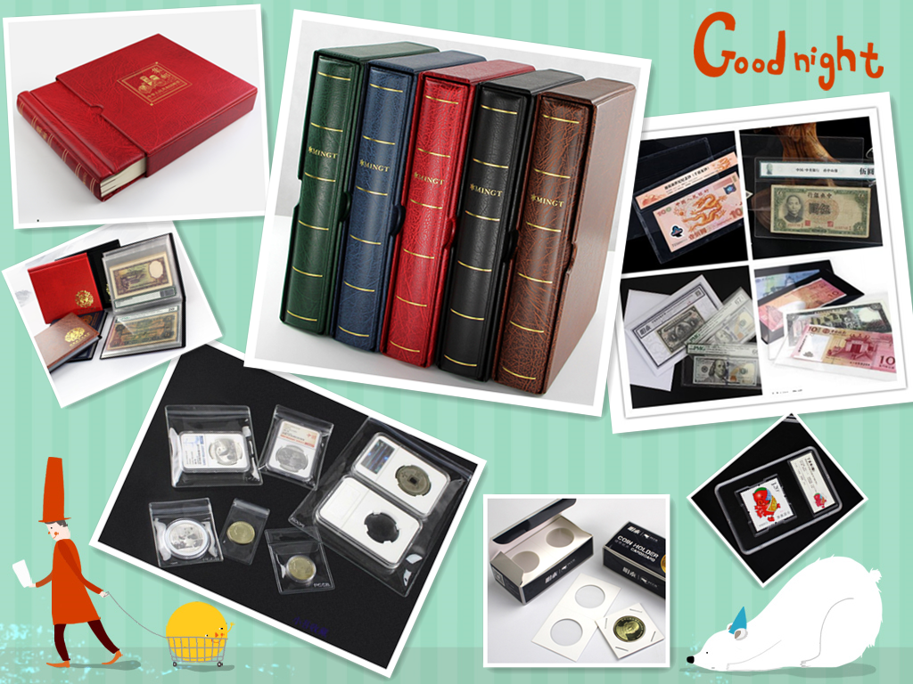 Coin Collector Album PU Leather Stamp Card Album