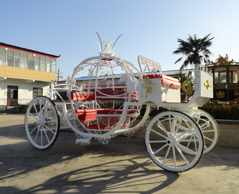 Wedding doublerow horse drawn carriage on sale