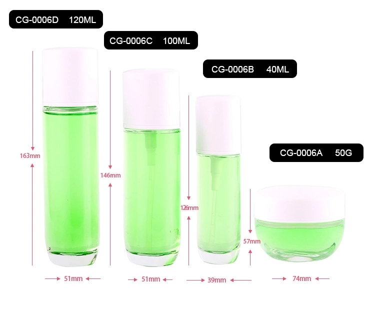 New Bottles Sets Pump Cosmetic Glass Packaging Bottle Set