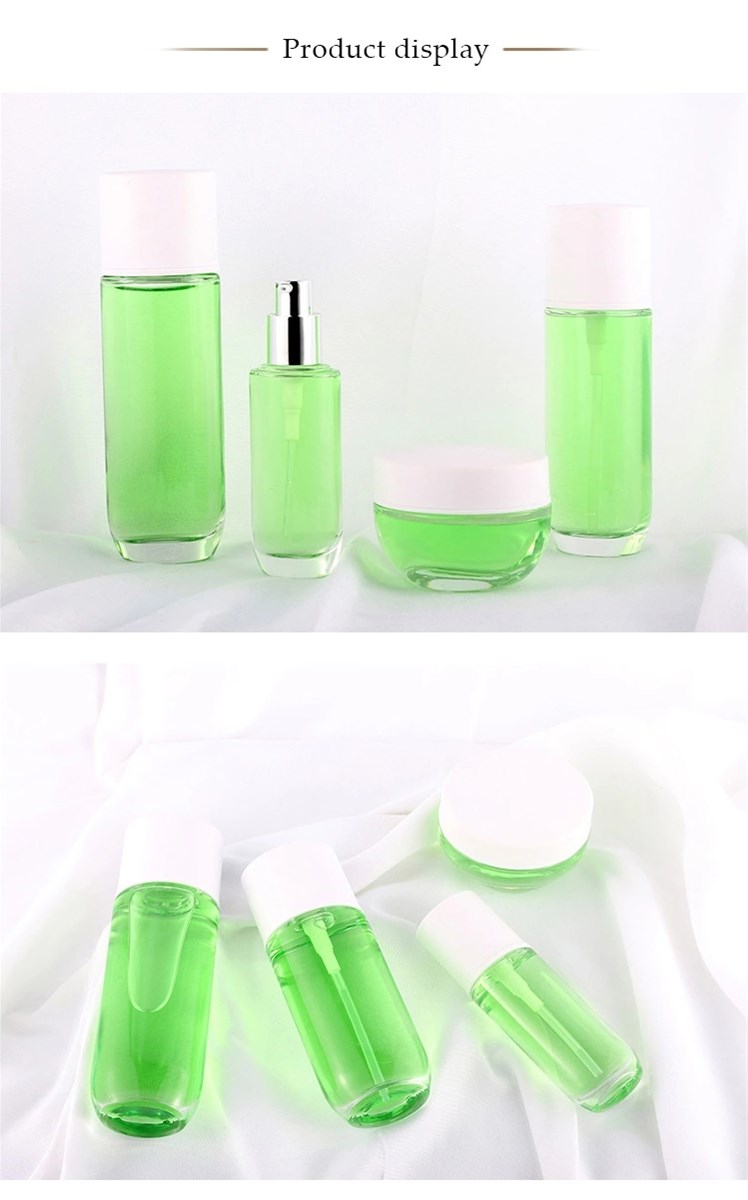 New Bottles Sets Pump Cosmetic Glass Packaging Bottle Set