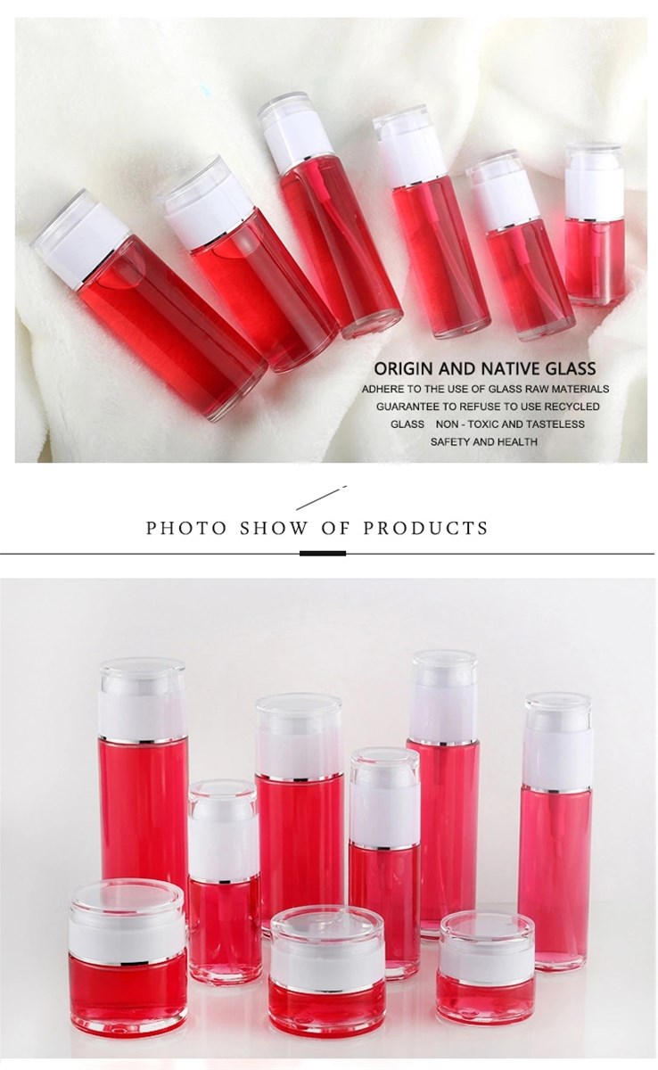 Dropshipping Luxury 60Ml 120Ml Skin Care Packaging Cosmetic Glass Bottle Set