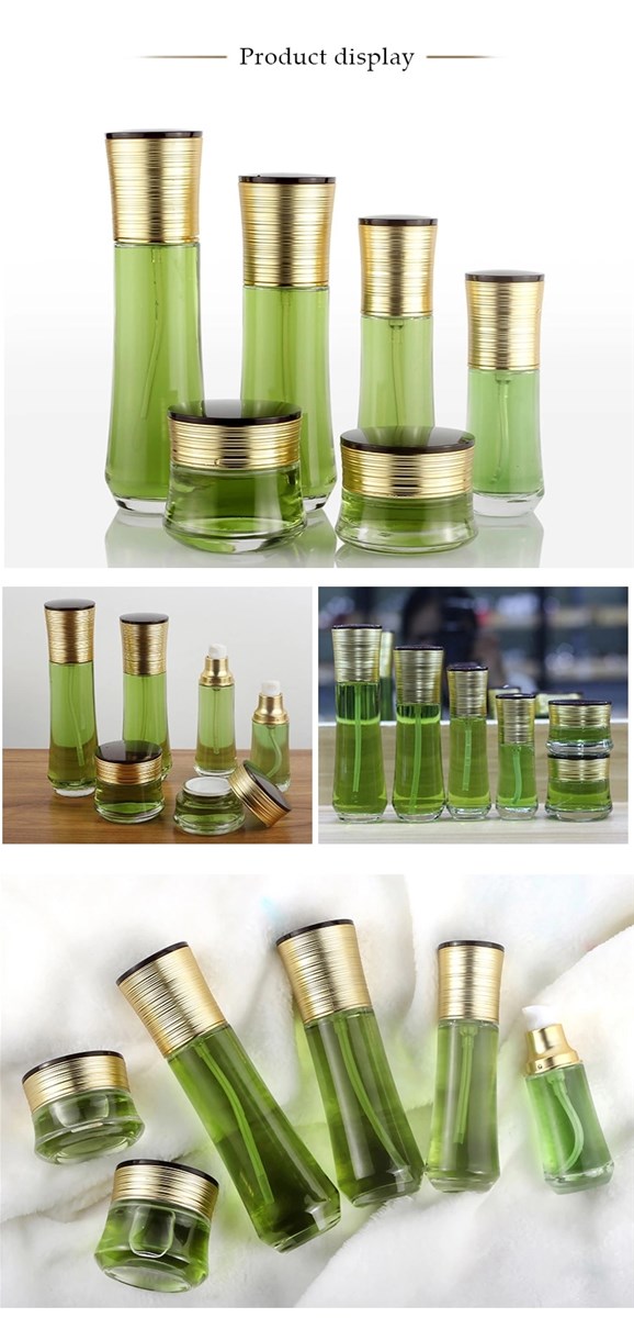 Excellent Quality Empty 1 Oz Cream Container Jar and Glass Lotion Bottle Set
