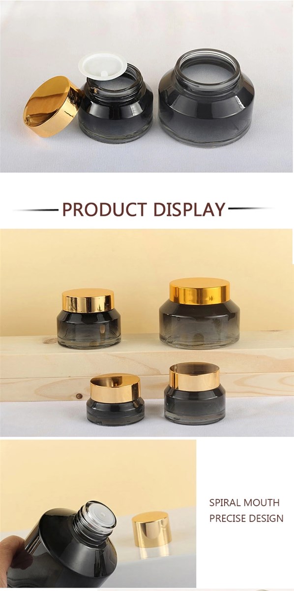 Latest New Design Round Square Perfume Glass Bottle Cosmetic Set with Pump
