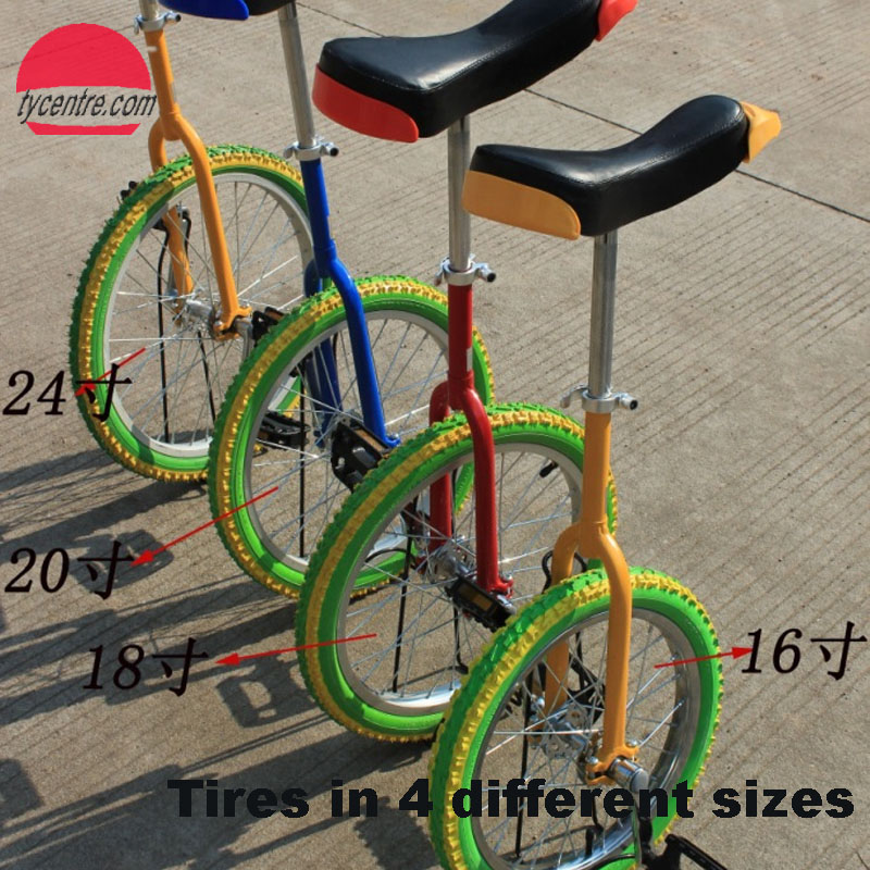 Kid Unicycles with Different Sizes