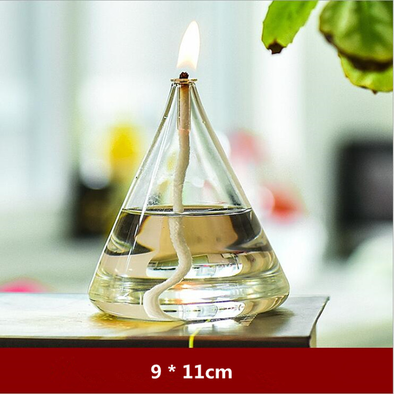 Different the Geometric Shaped Glass Oil Lamp Wedding Gift Decoration Table Lamp