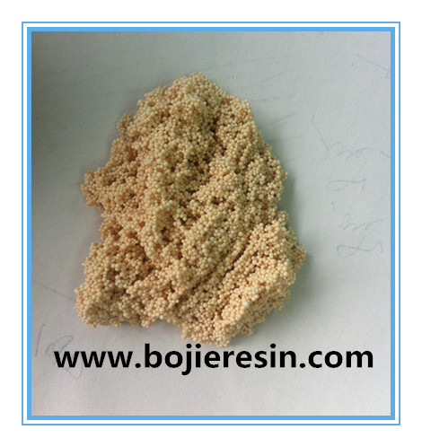 Precious metals recovery ion exchange resin