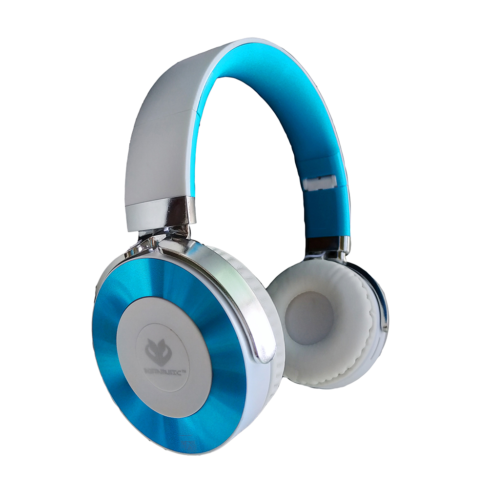 3 in 1 foldable stereo wholesale metal plate FM TF card bluetooth headset