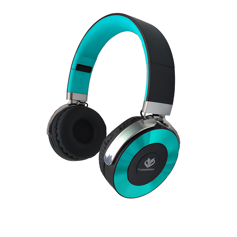 3 in 1 foldable stereo wholesale metal plate FM TF card bluetooth headset