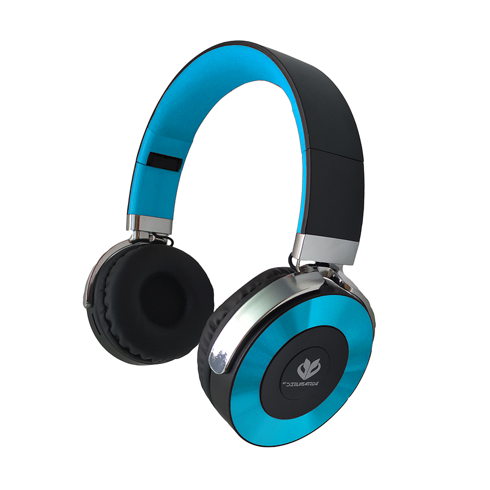 3 in 1 foldable stereo wholesale metal plate FM TF card bluetooth headset