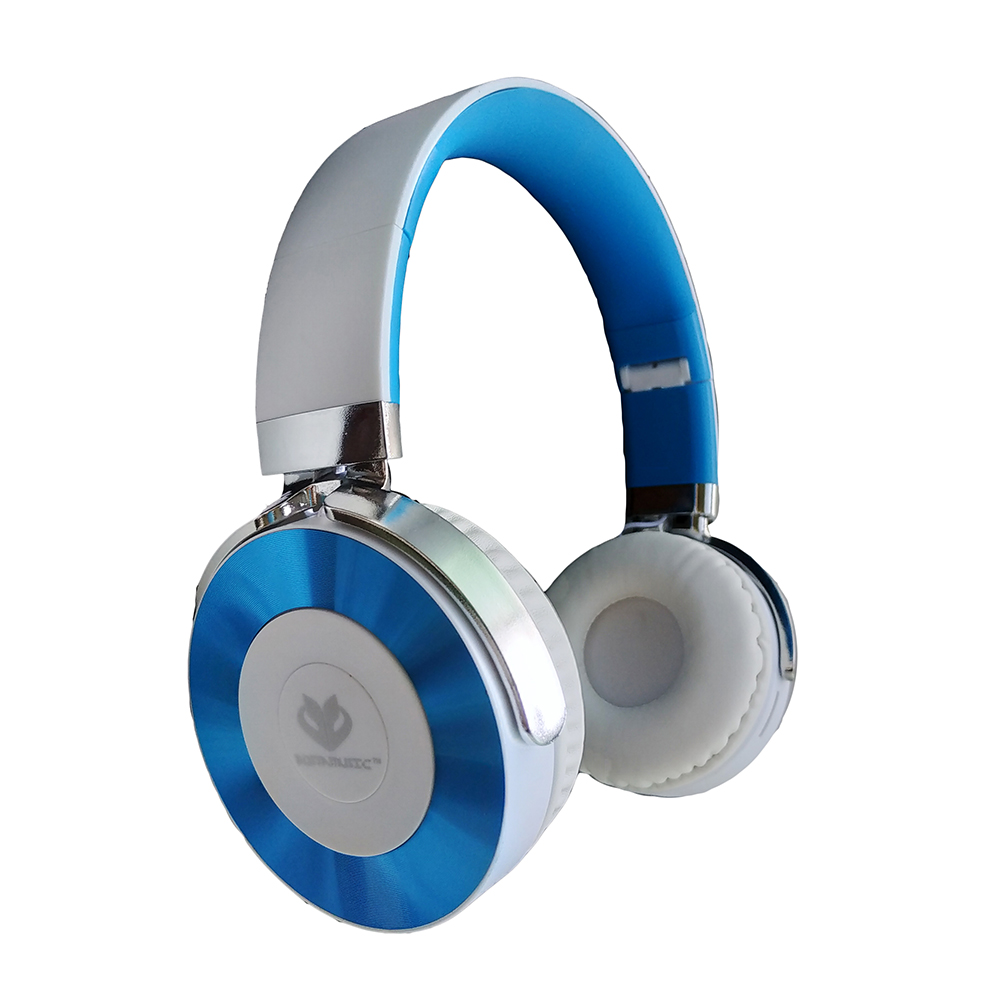 3 in 1 foldable stereo wholesale metal plate FM TF card bluetooth headset