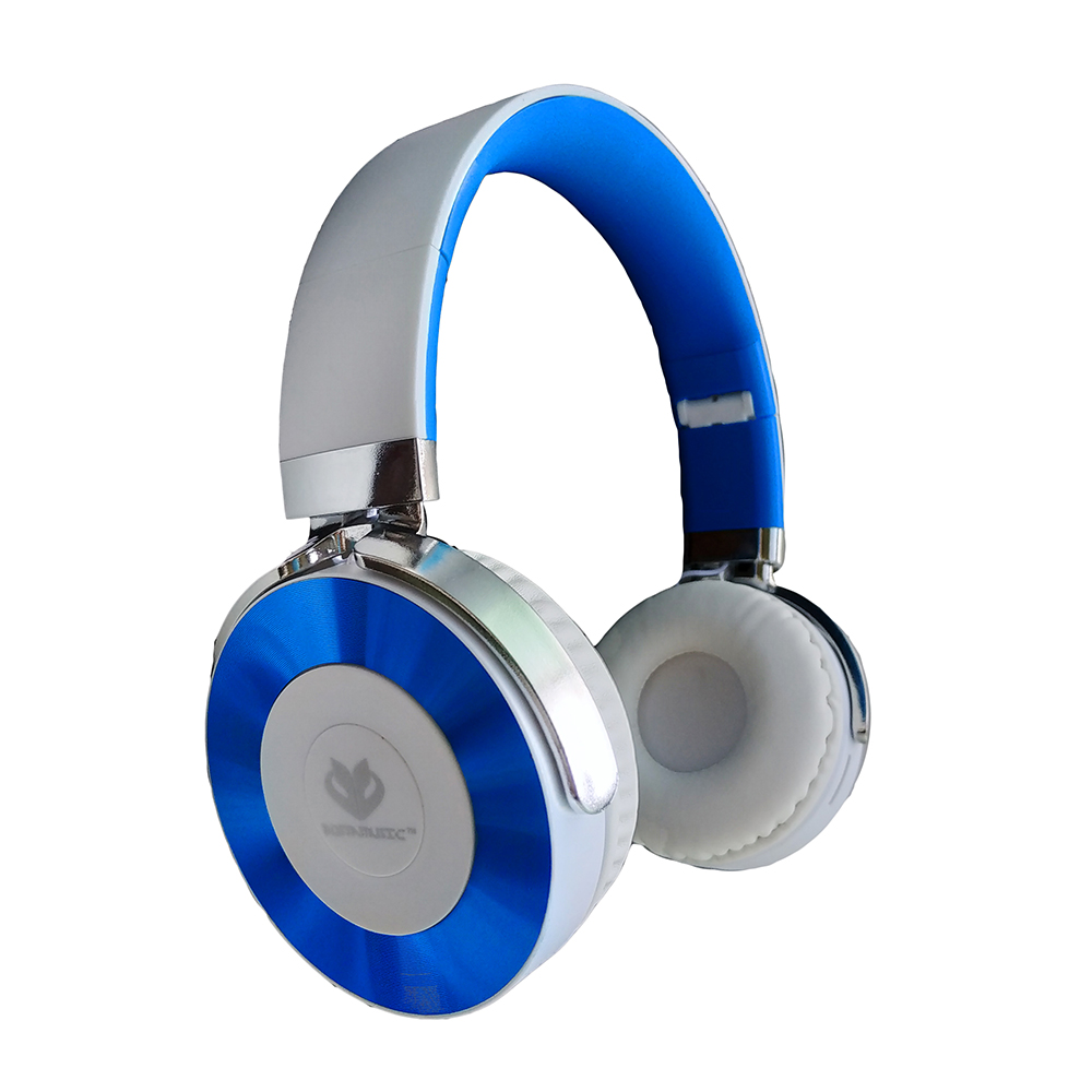 3 in 1 foldable stereo wholesale metal plate FM TF card bluetooth headset