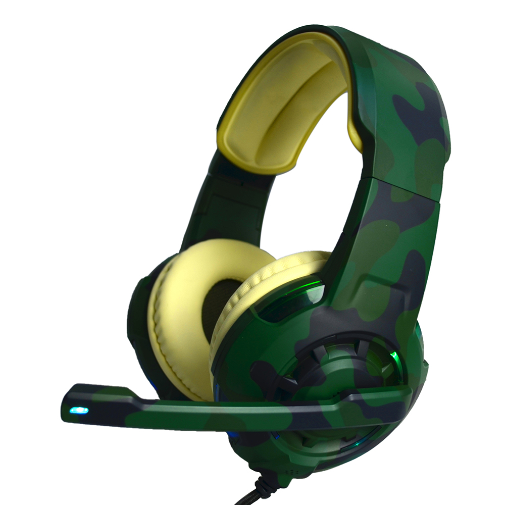 Stereo Strong Bass Sound USB Camouflage Best Gaming Headset