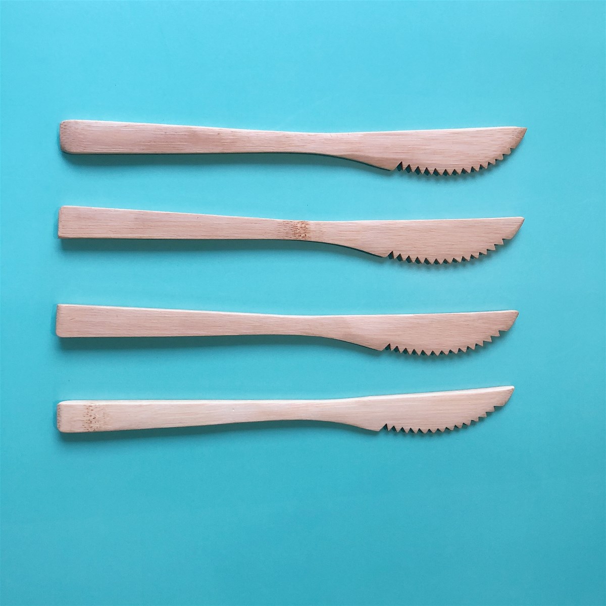 100 Biodegradable Bamboo cutlery sets with Customized Logo Reusable eco friendly bamboo forks