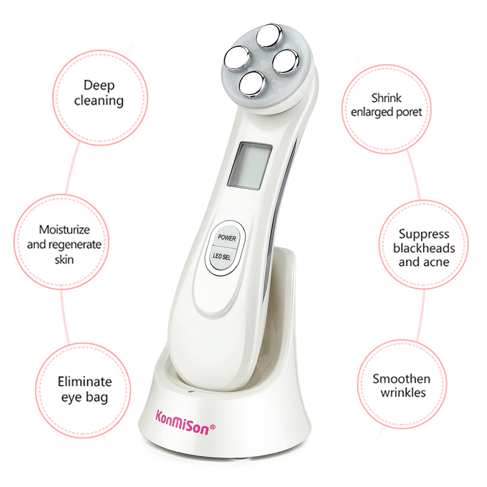 5in1 RFEMS Radio Mesotherapy Electroporation Face Beauty Pen Radio Frequency LED Photon Face Skin Rejuvenation Remover