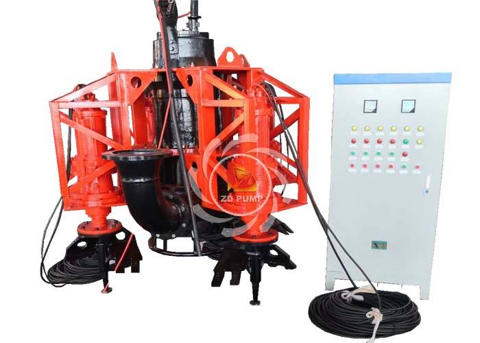 equipped with agitator centrifugal submersible slurry pump for sand dredging
