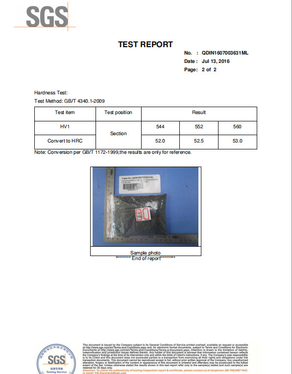 3000 Times Steel Shot S390 for Shot PeeningSurface Treatment