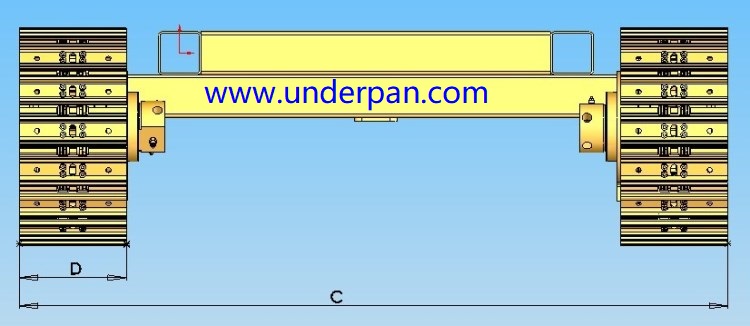 Custom design 1 ton rubber track undercarriage for construction machinery parts