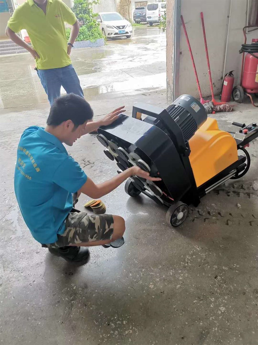12 Heads 550MM Floor Concrete Grinder Machine with Dust Port
