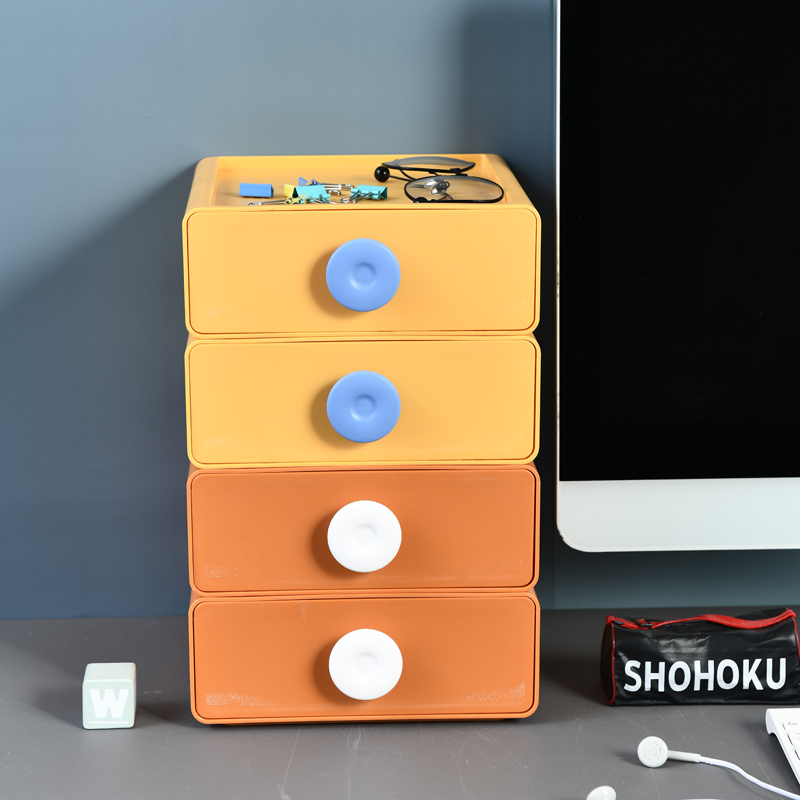 Factory Wholesale Plastic Storage Box Office Desk Organizer PP Bedroom Draw Cabinet