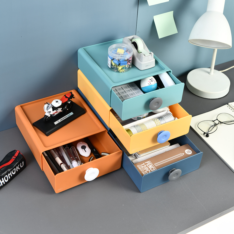 Factory Wholesale Plastic Storage Box Office Desk Organizer PP Bedroom Draw Cabinet