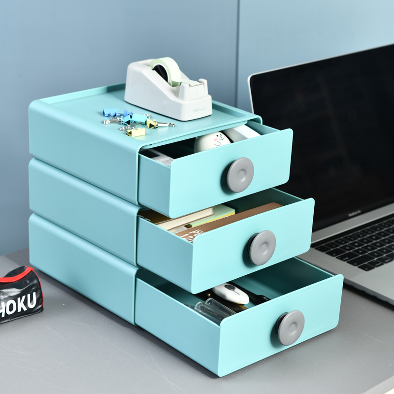 Factory Wholesale Plastic Storage Box Office Desk Organizer PP Bedroom Draw Cabinet