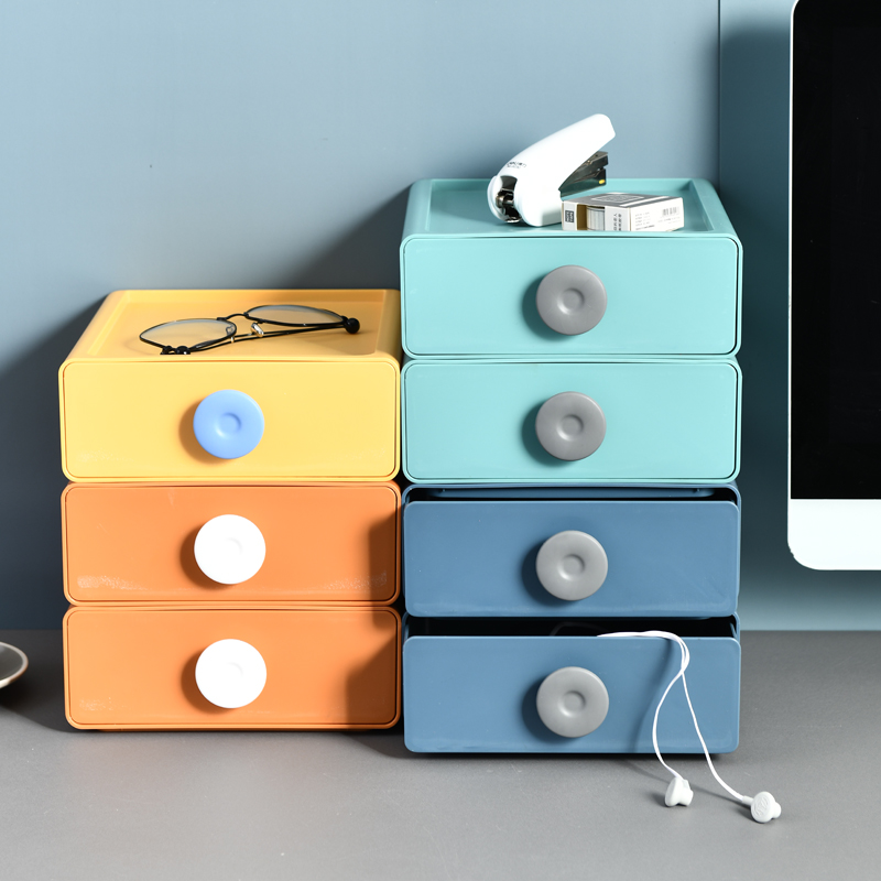 Factory Wholesale Plastic Storage Box Office Desk Organizer PP Bedroom Draw Cabinet