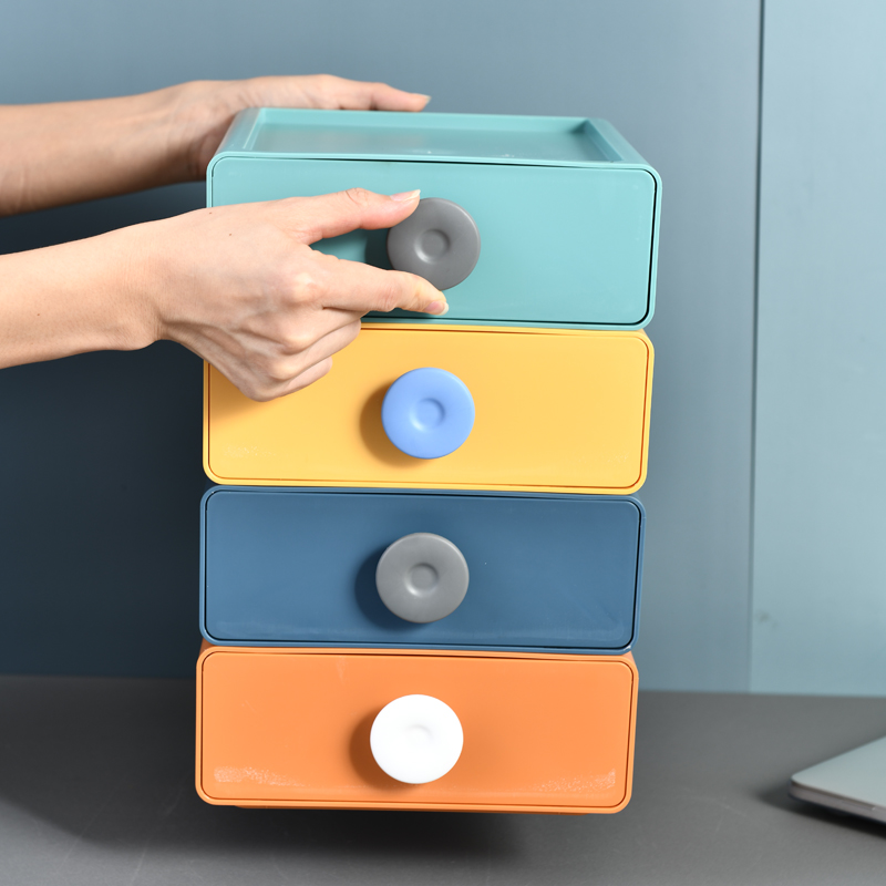 Factory Wholesale Plastic Storage Box Office Desk Organizer PP Bedroom Draw Cabinet